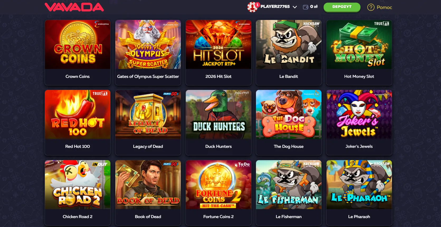 Gry w Vavada Casino